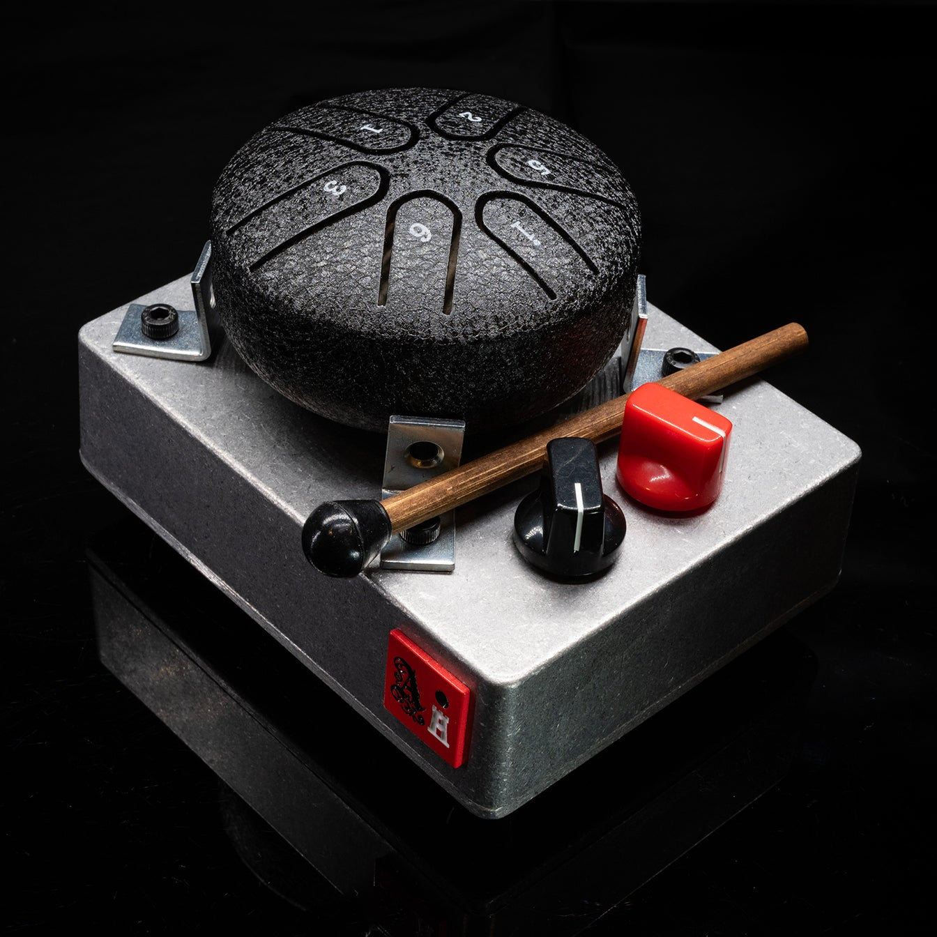 Electric Tongue Drum _ Black _ Piezo Pickup w/ Volume & Tone + 1/4" Output