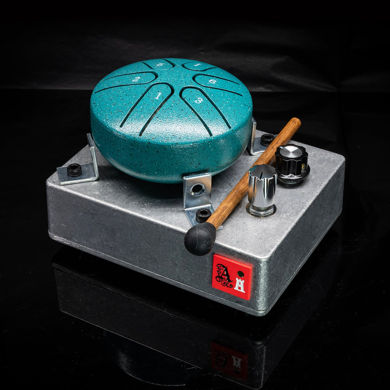 Electric Tongue Drum _ Green _ Piezo Pickup w/ Volume & Tone + 1/4" Output