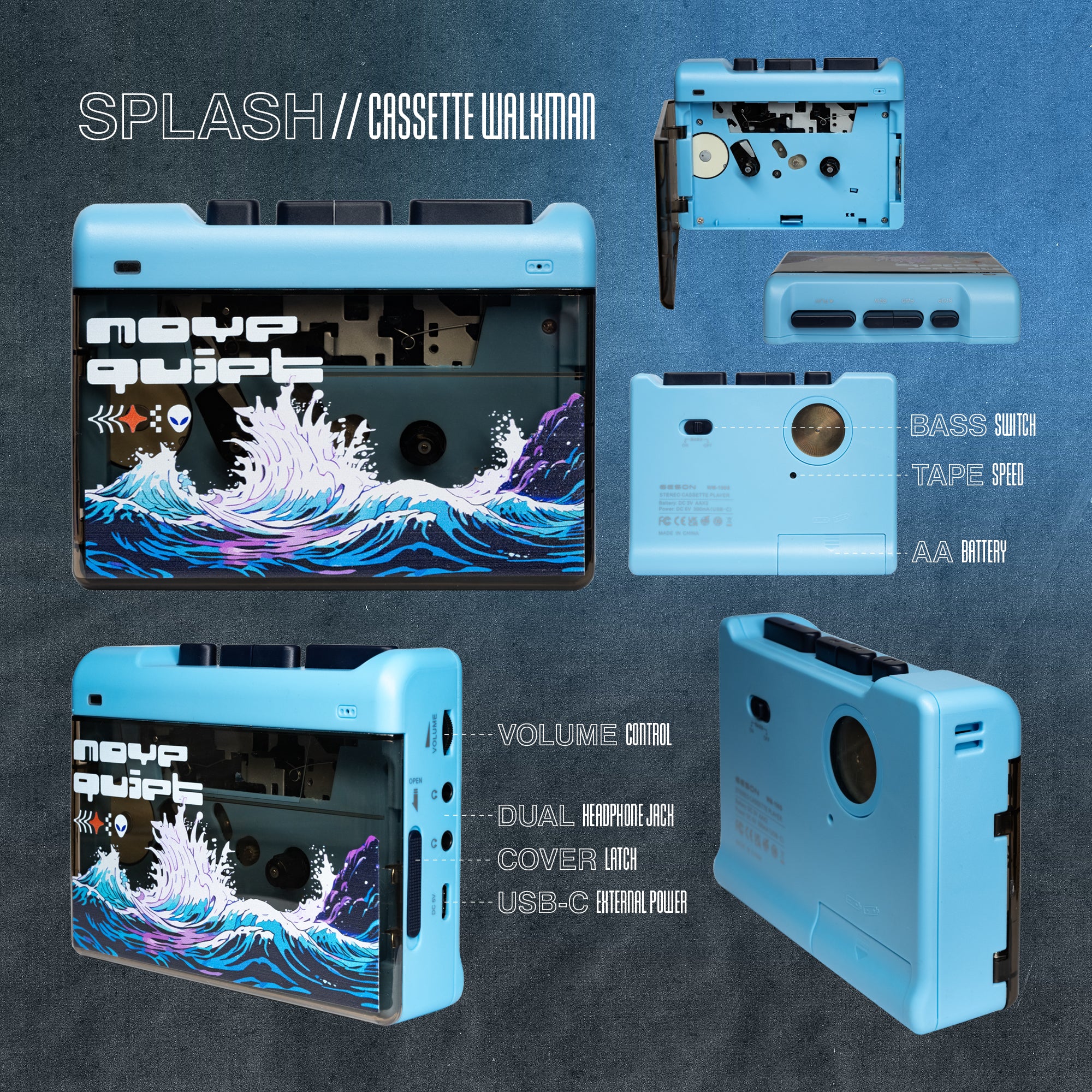 Splash Portable Cassette Walkman – Move Quiet Records